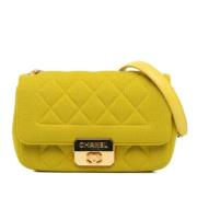 Pre-owned Cotton crossbody-bags Chanel Vintage , Yellow , Dames