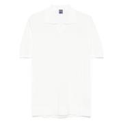 Katoenen Gebreide Poloshirt Fedeli , White , Heren