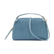 Heldere Blauwe Alifa Stro Handtas Gianni Chiarini , Blue , Dames