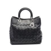 Pre-owned Leather handbags Dior Vintage , Black , Dames