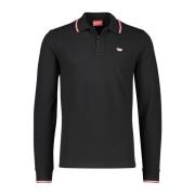 Zwarte polo met lange mouwen Diesel , Black , Heren