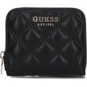 Elegante Zwarte Ritsportemonnee Guess , Black , Dames