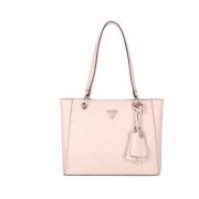 Allover Logo Cabas Schoudertas Guess , Pink , Dames