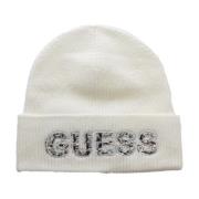 Fantasie Logo Beanie - Wit Guess , White , Dames