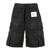 Katoenen Bermuda Shorts Dolce & Gabbana , Black , Heren