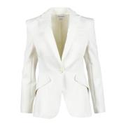 Stijlvolle Jas van Polyester Katoenmix Alexander McQueen , White , Dam...