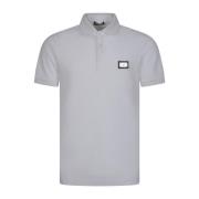 Logo-patch poloshirt in het wit Dolce & Gabbana , White , Heren