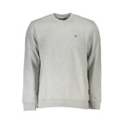 Grijs Katoenen Sweatshirt met Logo Napapijri , Gray , Heren