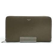 Pre-owned Leather wallets Celine Vintage , Gray , Dames