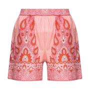 Shorts met decoratieve print Etro , Red , Dames