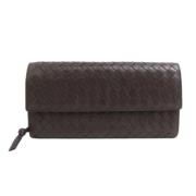 Pre-owned Fabric wallets Bottega Veneta Vintage , Brown , Dames