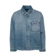 Denim Kent Kraag Shirt Jacquemus , Blue , Heren