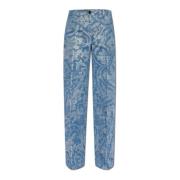 Broek met decoratief patroon Etro , Blue , Dames