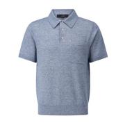 Kasjmier Gebreid Poloshirt Vince , Blue , Heren