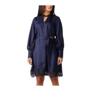 Navy Blue Elegant Mini Dress Bruuns Bazaar , Blue , Dames