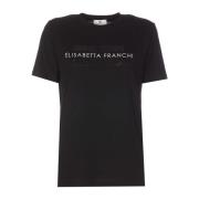 Zwarte T-shirts en Polos Elisabetta Franchi , Black , Dames