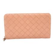 Pre-owned Leather wallets Bottega Veneta Vintage , Pink , Dames