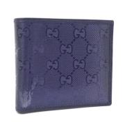 Pre-owned Leather wallets Gucci Vintage , Blue , Dames