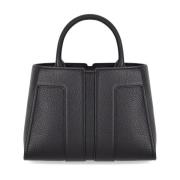 Zwarte Middelgrote Handtas met Stiksels Elisabetta Franchi , Black , D...