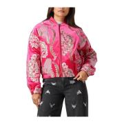 Velvet Bomberjack voor dames Alix The Label , Multicolor , Dames