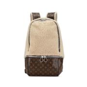 Pre-owned Canvas backpacks Louis Vuitton Vintage , Beige , Dames