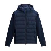 Hybride Melton Blauwe Winterjas Woolrich , Blue , Heren