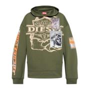 Hoodie S-Baxt-Hood-R1 Diesel , Green , Heren