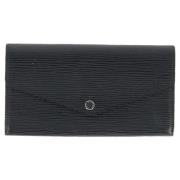 Pre-owned Leather wallets Louis Vuitton Vintage , Black , Dames