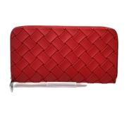 Pre-owned Leather wallets Bottega Veneta Vintage , Red , Dames