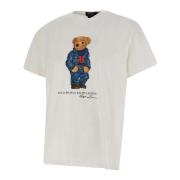 Klassiek Wit T-shirt met Polo Bear Polo Ralph Lauren , White , Heren