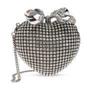 Diamanten Zilveren Clutch Tas Self Portrait , Gray , Dames