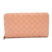 Pre-owned Leather wallets Bottega Veneta Vintage , Pink , Dames