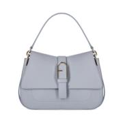 Mini Nuvola Handtas in Pastelblauw Furla , Blue , Dames