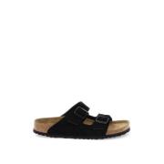 Arizona Sliders Birkenstock , Black , Heren