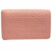 Pre-owned Leather wallets Loewe Pre-owned , Pink , Dames