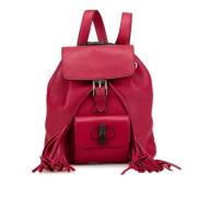 Pre-owned Leather backpacks Gucci Vintage , Red , Dames