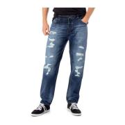 Tapered Katoenen Jeans Collectie Only & Sons , Blue , Heren