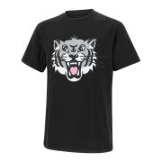 Blije Tijger Katoenen T-shirt Zwart Kenzo , Black , Heren