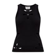 Top met kantpatroon Coperni , Black , Dames