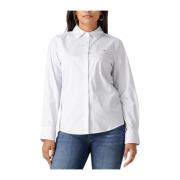 Gestreepte Poplin Regular Blouse Tommy Hilfiger , White , Dames