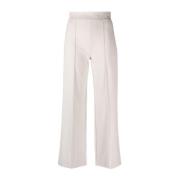 Grijze Broek met Zichtbare Naad Details Semicouture , White , Dames