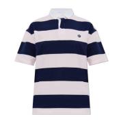 Gestreept katoenen poloshirt Coperni , Blue , Dames