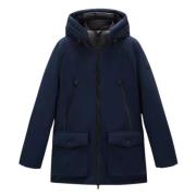 Soft Shell Parka Melton Blauw Woolrich , Blue , Heren