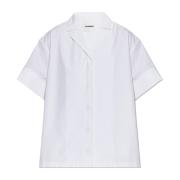 Overhemd met rugplooien Jil Sander , White , Dames