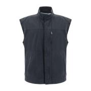 Hoge Kraag Denim Vest Modern Ontwerp MM6 Maison Margiela , Multicolor ...