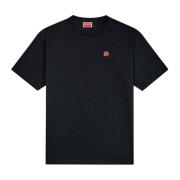 Zwarte Bloem T-shirt Polo Klassiek Kenzo , Black , Heren