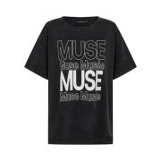 Logo Tee - Zwart Copenhagen Muse , Black , Dames