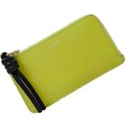 Pre-owned Leather wallets Loewe Pre-owned , Green , Dames