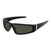 Zwart/Grijs Zonnebril Am0490S Alexander McQueen , Black , Unisex