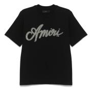 Gedrukte Crew Neck T-shirts en Polos Amiri , Black , Heren